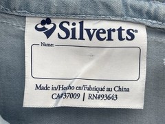 New W/ Tags Silverts Adaptive Clothing Denim Shirt Sz 3XL Open Back Easy On