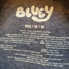 Bluey Family T-Shirt Unisex Medium Blue 50/50 Cotton-Poly Short Sleeves