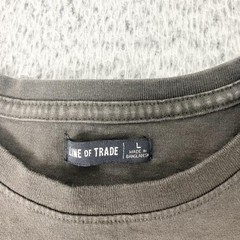 Line Of Trade Shirt Mens Large Gray Pocket Crewneck Cotton Casual Basic Tee