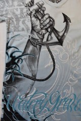 True Love False Idols Mens TLFI Last Rites Sky Blue V-Neck Shirt NWT S