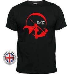 RWBY Anime Inspired Ruby RED black T Shirt.Unisex, Women’s Fitted printed tshirt
