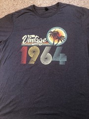 Vintage 1964 T Shirt 3xl 60 year Birthday Shirt Black