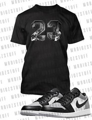 Graphic 23 Smoking Sneaker Tee Shirt To Match J1 Low Smoke Gray Pro Club Shaka