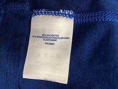 Lands End Blue T-Shirt Size XL 46-48 Mens Polyester Elastane
