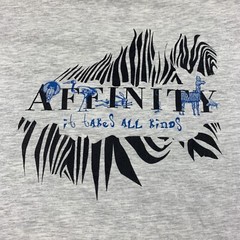 Vintage Affinity Safari 1998 T Shirt Adult Large Gray Animals Outdoors Obscure