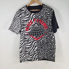 Black pyramid mens t shirt size L animal print short sleeve black white 099798