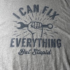 Brisco Brands Mens Gray I Can Fix Everything Graphic T-Shirt 2XL