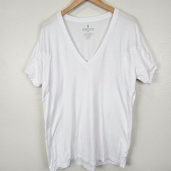 Thompson Tee Mens XL Sweatproof Undershirt LOT OF 2 V-neck White 100% Cotton