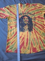 Vintage Grateful Dread Bob Marley T-Shirt Sz L Tie Dye Band Music RARE 89’