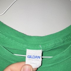Gildan Heavy Cotton Men’s L Green Shamrock Beer Run 5K Graphic Long Sleeve Tee