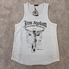Sleeveless bodybuilding shirt Iron Asylum “My God Is Bigger Than Your God!”