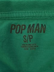 POP MAN Shirt Mens Small Green Angel Cherub Graphic Pop Art Neon Tee Print