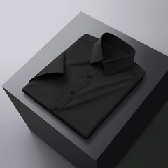 New Men’s Business Casual Solid Color Short Sleeved Shirt for Summer Fashion No