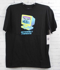 Neff Internet Famous Cotton Short Sleeve Tee T-Shirt, Men’s Large Black New