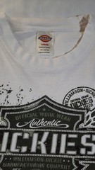 *Holes* 2 Genuine Dickies T-Shirts Mens L 42 44 Round Neck Graphic Tees