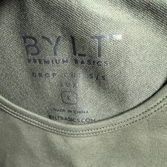 BYLT Drop Cut Lux T-Shirt Men’s Large Dark Green Short Sleeve Performance – NWT