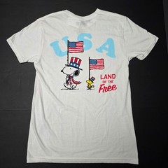 Peanuts Snoopy And Woodstock USA America – Licensed Cartoon T Shirt – Unisex L