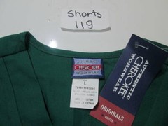 NWT Cherokee Unisex Size L V-Neck Shirt Green Short Sleeve Chest Pocket Workwear