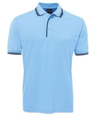Jb’s wear Adults Contrast Polo Shirts with UPF Protection Straight hem W/ Split