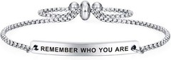 Dainty Cuff Bracelet – REMEMBER WHO YOU ARE – Bracelets Bachelor Party Gift I…