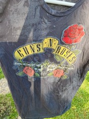 Guns N’ Roses Swag Brand Burnout Tee – Embroidered Rose Detail Size XL