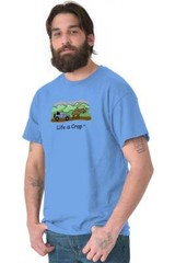 Life Is Crap Wildlife Outdoors Funny Camping Womens or Mens Crewneck T Shirt Tee