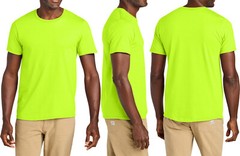 Mens Jerzees 100% Cotton Safety Green Orange T-Shirt Classic Fit Tee S-5XL NEW!