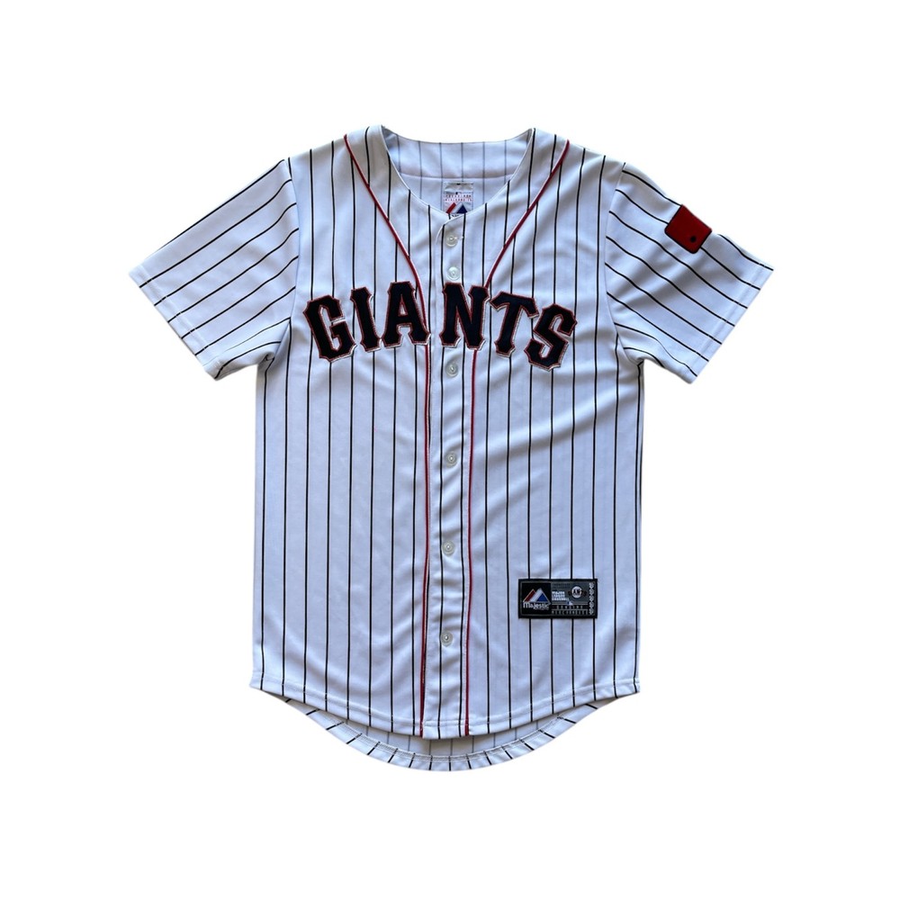 Giants Majestic Athletic Mens Jersey S Oversize Baseball Black White Pre Owned