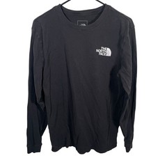 The North Face Long Sleeve T Shirt Mens Medium Crewneck Black Box Graphic Logo