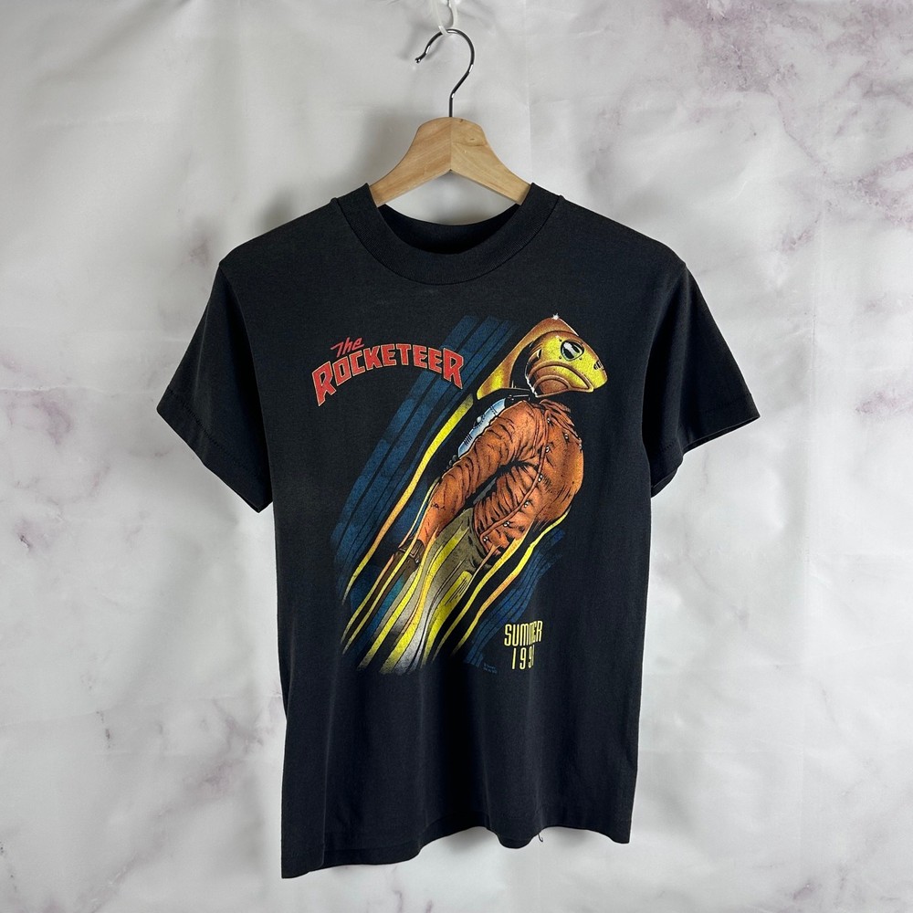 The Rocketeer Summer 1991 Promo Graphic Tee Sz L Vintage SSI Disney Movie Shirt