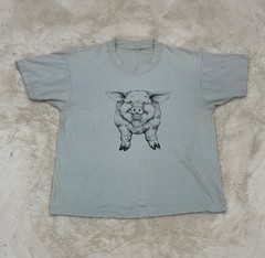Rare Vintage Smiling Pig / Pig Butt Double Sided Single Stitch Shirt Size L