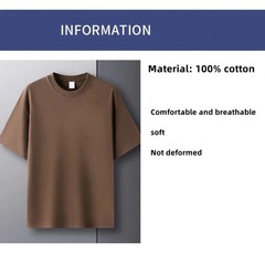 Men T Shirt 100% Cotton Short Sleeve Round Neck Breathable Half Sleeve Casual