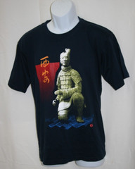 Pandak Men’s Pure Cotton Terra Cotta Army Graphic Short Sleeve T-Shirt Sz S NWT