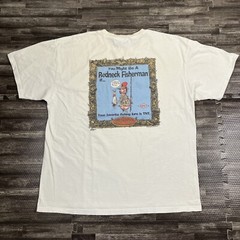 Vintage Jeff Foxworthy Redneck Fisherman T Shirt XL White VTG 2001 Read Desc
