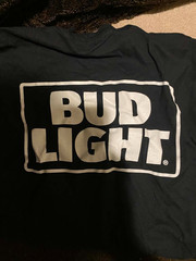 BUD LIGHT / PITTSBURGH STEELERS BRAND NEW XL T-SHIRT BLACK GILDAN OFFICIAL NFL