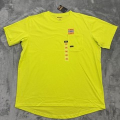 Ariat Rebar Shirt Men’s 2XL T Hi Vis Green Safety Pocket Short Sleeve Work Tee