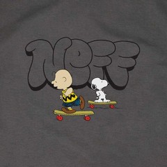 Neff Peanuts Men’s Charlie Brown and Snoopy Skateboard Adventure T-Shirt