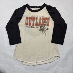 Vintage 80s Outlaws Raglan T Shirt Small Rock Concert 1981 Tour
