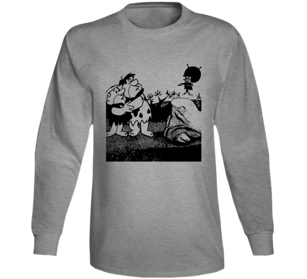 The Flintstones Fred Barnie The Great Gazoo Cartoon Long Sleeve T Shirt