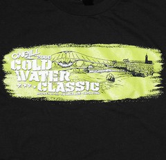 O’Neill COLDWATER CLASSIC Mens 2006 Surf T-Shirt Black Green White Small NEW