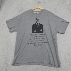 Joe Biden Shirt Mens XL Gray Funny Quote Tee Gildan Heavy Cotton Graphic Novelty