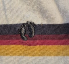 VTG Hang Ten T-Shirt Mens XL Beige Stripes Beach Surf Short Sleeve