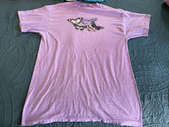 Lot of 6 VTG SINGLE STITCH Yellow Butterfly Print T-Shirts Size L/XL