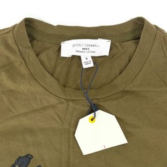 Seasalt Midwatch T-Shirt Small Mens Olive Green Vegetables Print Organic Cotton