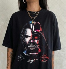 Dark Side Split Face Sci Fi Villain Graphic T shirt