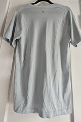 Lululemon Metal Vent Tech 2.0 teal white striped T shirt Mens M