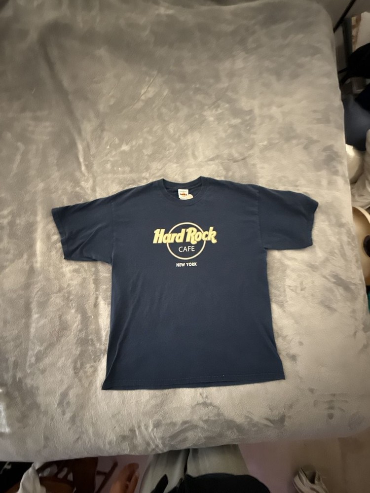 Hard Rock Cafe New York City Navy Blue Graphic T-Shirt XL