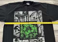 Marijuana Shirt Mens 2XL Weed Smoke 420 Shaka Streetwear REMEMBER MOMENTS Black