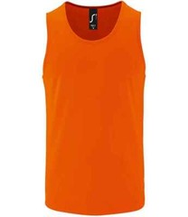 SOLs Mens Sporty Polyester Performance Tank Top Vest Sleeveless T-Shirt S-3XL