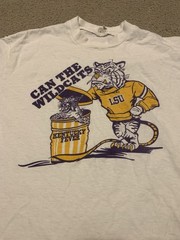 Vintage RARE LSU TIGERS Single Stitch Tee T-Shirt Size Large 80’s College Sports